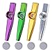 4Pcs Kazoo Mirlitón de Metal 4 Colores