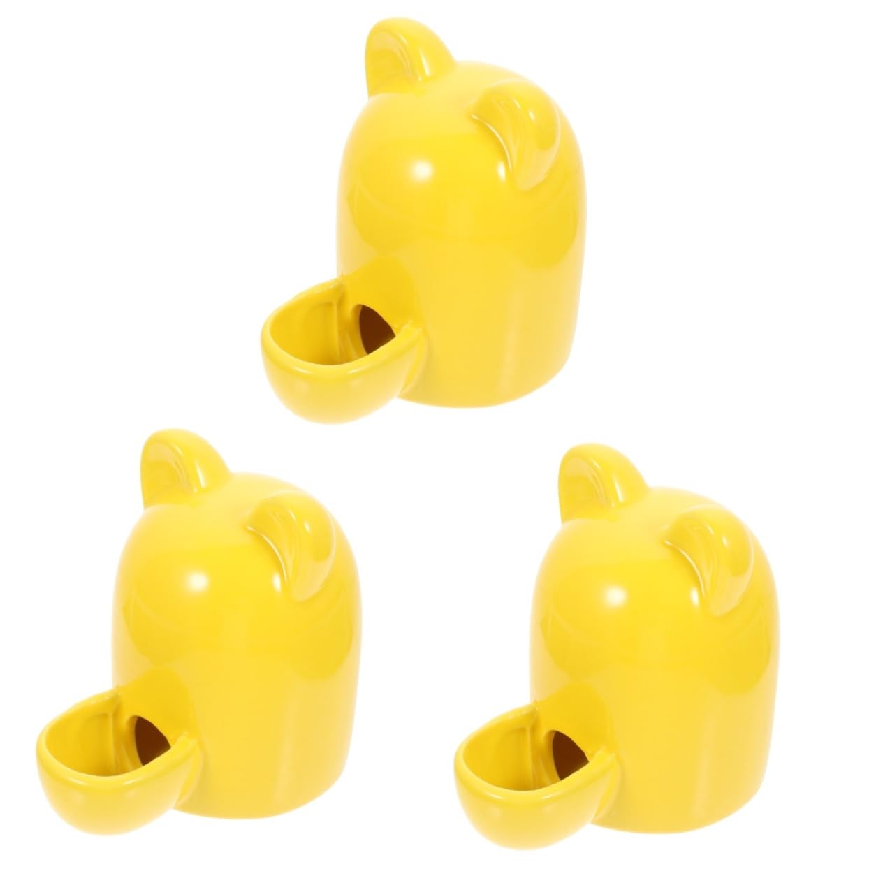 FRCOLOR 3 fuentes para beber, cuenco para cobayas, accesorios para animales pequeños, soporte para dispensador de agua, accesorio para hámster, cuenco de guinea, cuenco de cerámica para chinchilla,