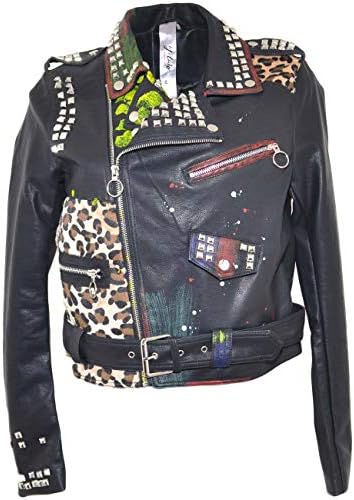 Chiodo Donna Giacca a Fantasia Animalier con Disegni e Stampe Modello Zara  con Fibbie e Cinghie Moda Underground (M EU) : Amazon.it: Abbigliamento