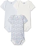 Dieses Set besteht aus drei Baby-Mädchen-Kurzarmbodys aus Baumwolle. Ein Body ist mit Blümchen bedruckt, während die beiden anderen in Uni gehalten sind. Raffinierte Details wie die Verarbeitung mit Picotkante und die kleine Schleifenapplikation am bedruckten Body runden das Design ab. Der praktische US-Ärmelansatz und die Druckknöpfe im Schritt erleichtern das An- und Ausziehen. Ein tolles Set aus fröhlich-bunten Baby-Mädchen-Bodys!