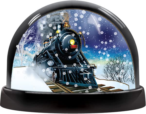 2.5 x2 Two Panel Train Snow Globe
