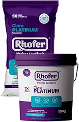 Cloro para Piscina Rhofer - Pacote de 1kg ou balde de 10kg Platinum Granulado - 60% Cloro Ativo (10kg)