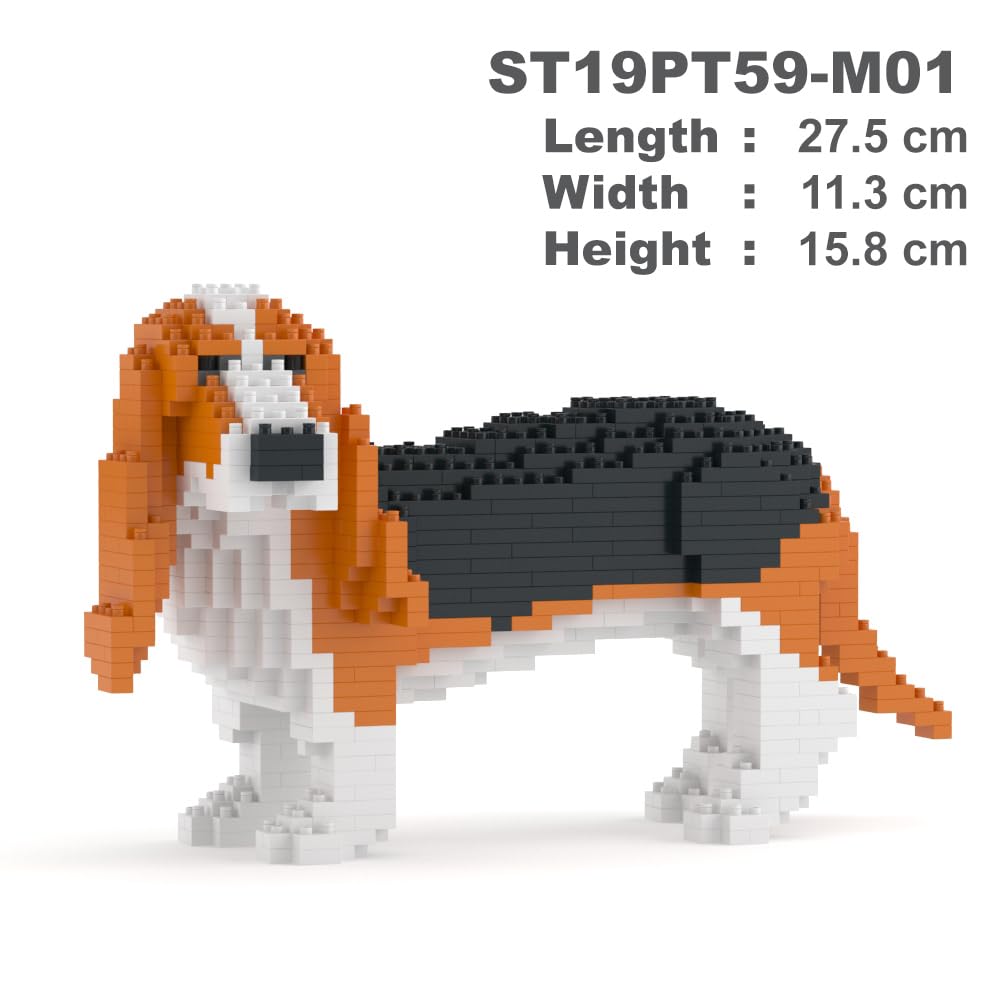 Amazon.com: JEKCA Basset Hound 01S-M01 | Dog Plastic Building