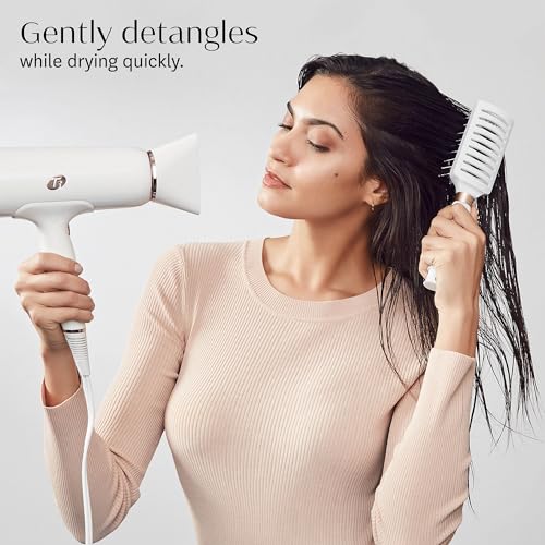 T3 Dry Vent Hair Brush, White - Image 4