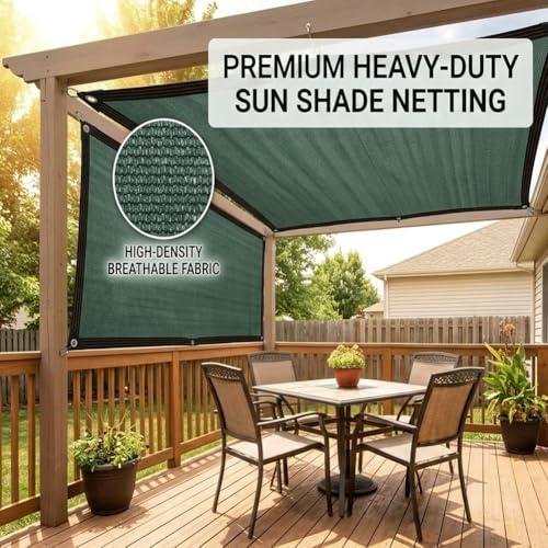Evite el calor en su terraza con la lona de malla anti-UV de 4,5 x 5,0 metros 4