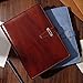 CAGIE A5 Binder Journal Organizer Planner Office Writing Composition Notebook Refillable Diary Spiral Faux Leather Diary Journal Brown