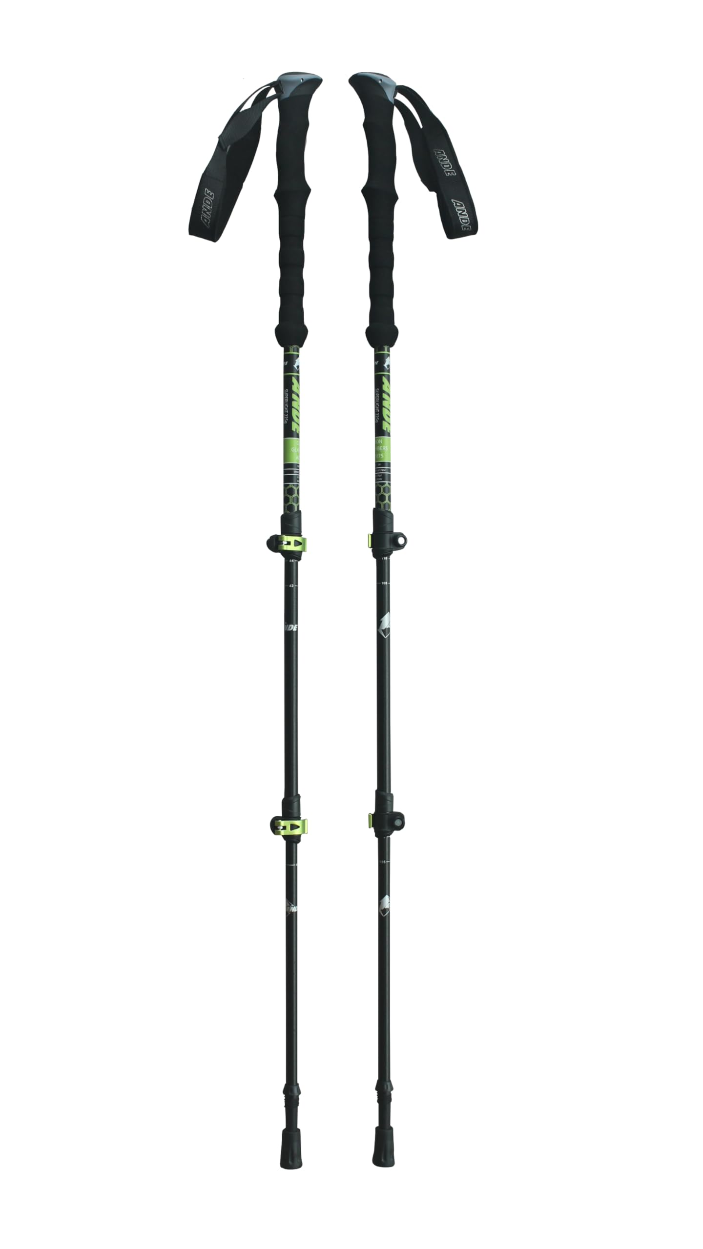 ANDE A32040-3590 BASTONCINI DA TREKKING TELESCOPICI UNISEX NERO/LIME