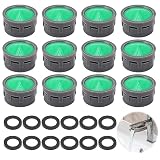 KALIONE Wasserhahn Sieb,12er-Pack Wasserhahnbelüfter mit 12-teiliger Dichtung...