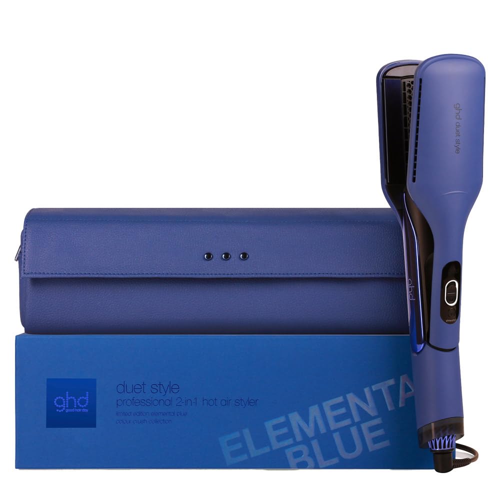 ghd duet style Colour Crush - Plancha de pelo y secador 2 en 1 de mojado a peinado, tecnología Air-Fusion, edición limitada 2024, color azul