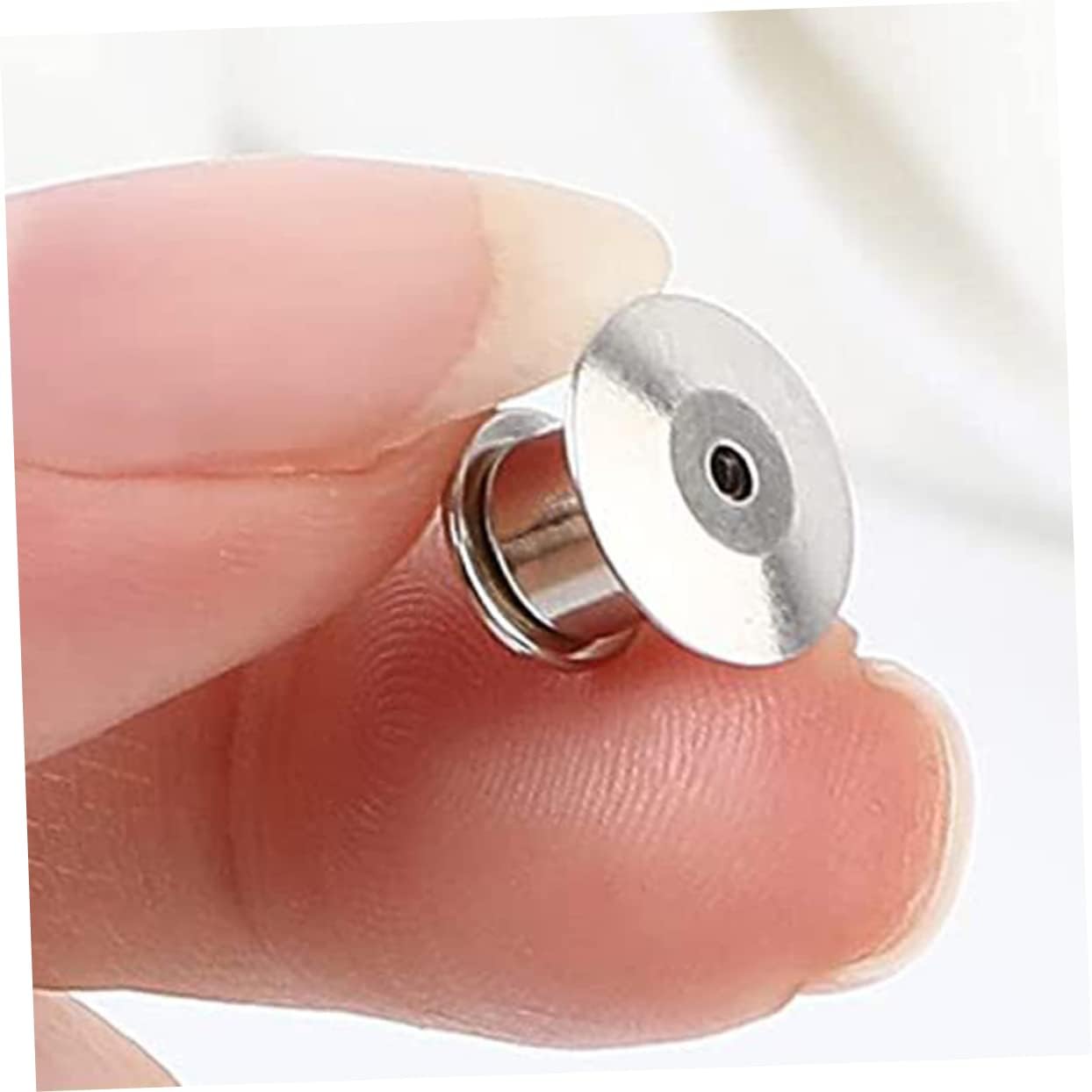40pcs Locking Pin Backs Metal Brooch Keeper Clasp for Enamel and Easy to Use for Crafts Jewelry Making