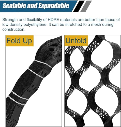 Grille géo de sol stabilisatrice pour mur de soutènement 5cm