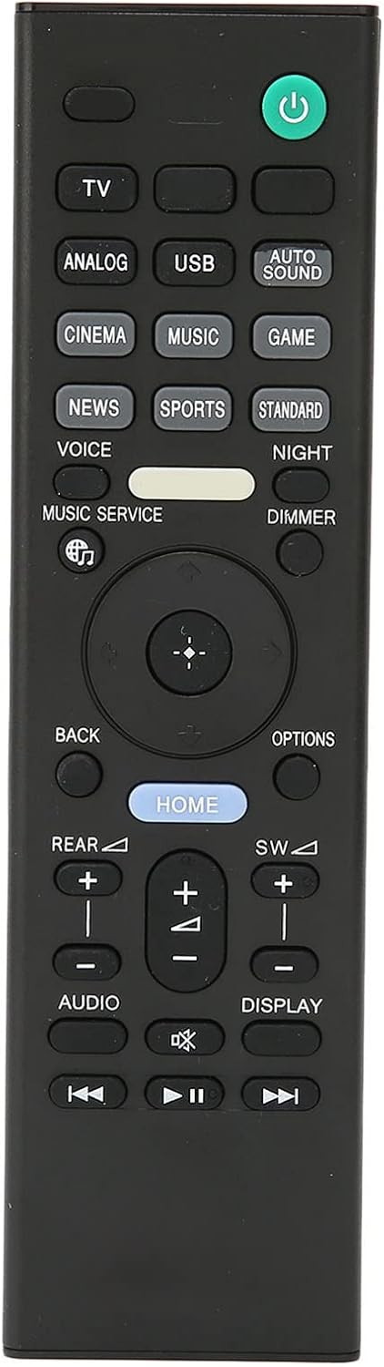 VINABTY RMT-AH400U Télécommande Remplacée Convient Pour Sony Soundbar SA-WZ9F SA-ZF9 HT-ZF9 HT-Z9F SA-WZF9 SA-Z9F HTZ9F SAWZF9 SAZ9F HT-Z9RF HTZ9RF HT-X9000F HT-XF9000 SA-X9000F SA-XF9000