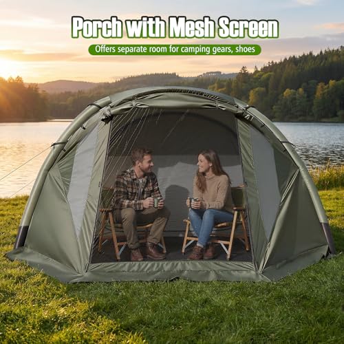 Carpa Inflable Tangkula para 5-7 Personas con Porche miniatura 2