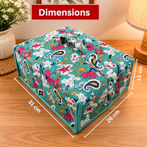 Image of Trendifly Royal Flower Design Jewellery Organiser bag | Travel Makeup Cosmetic Jewelry Storage organizer box for Bridal women Earrings Bracelet Necklace (Aqua Green)
