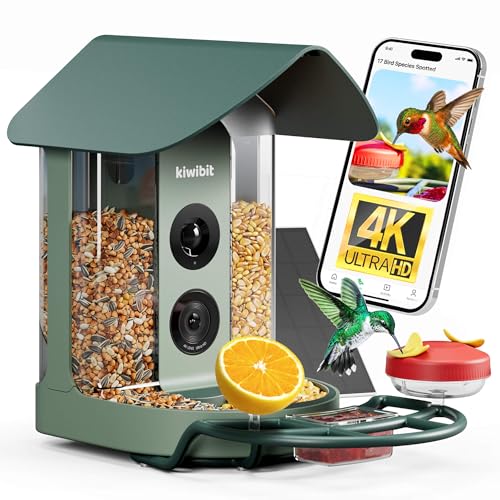 Image of Kiwibit Bird Feeder with 4K Camera, Hummingbird Feeder Kit Included