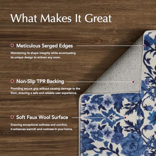 Tapete decorativo floral estilo boho 2x3 miniatura 3