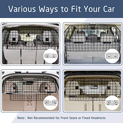 rabbitgoo Dog Car Barrier for SUVs, Large Pet Car Gate Divider Cargo Area, Adjustable Pet SUV Barriers Universal-Fit… - Image 3