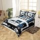 Homewish Kinder Polizei Auto Bettwäsche Set 135×200, Jungen Karikatur Auto Bettbezug, Emergency Responder Fahrzeuge Tröster Abdeckung für Mädchen, Blue Greys Abdeckung mit 1 Kissenbezug Raumdekor