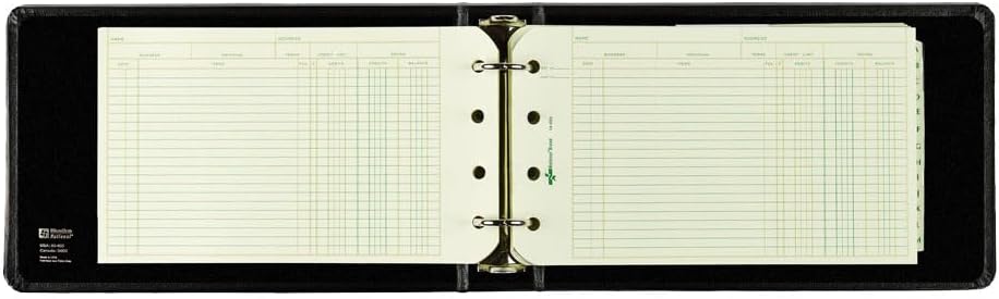 Rediform Extra Sheets for 4-Ring Ledger Binder, Green Eye-Ease Paper, Pre-Punched, 5 x 8.5, 100 Refill Sheets (14-055) (14055)