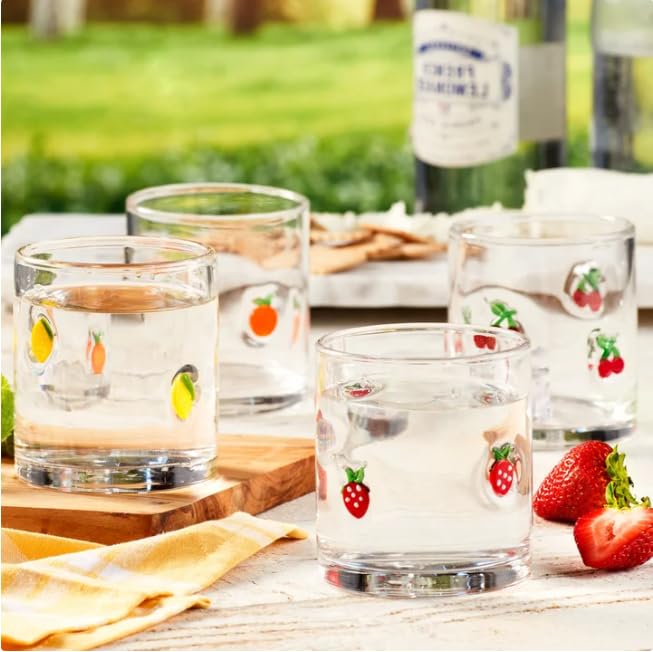 Amazon.com: Pandex 14 oz Icon Glasses, Set of 4 - Handcrafted Soda