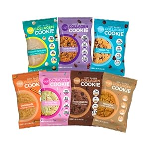 321glo Collagen Protein Cookies, Soft-Baked Cookies, Low Carb and Keto Friendly Treats for Women, Men, and Kids (6-PACK…