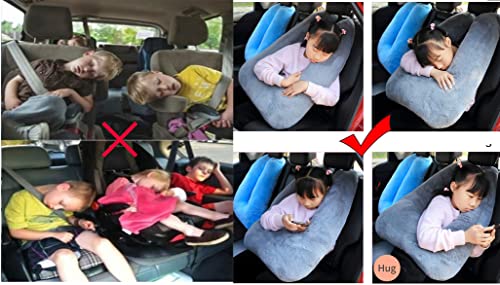 EEYZD Reisekissen für Auto Flugzeug Schlafen Lesen Langstrecken Anti-Kollisions Schlafartefakt abnehmbares bequemes U-förmiges Kissen waschbar weiches Nackenkissen für Kinder und Erwachsene,Blau