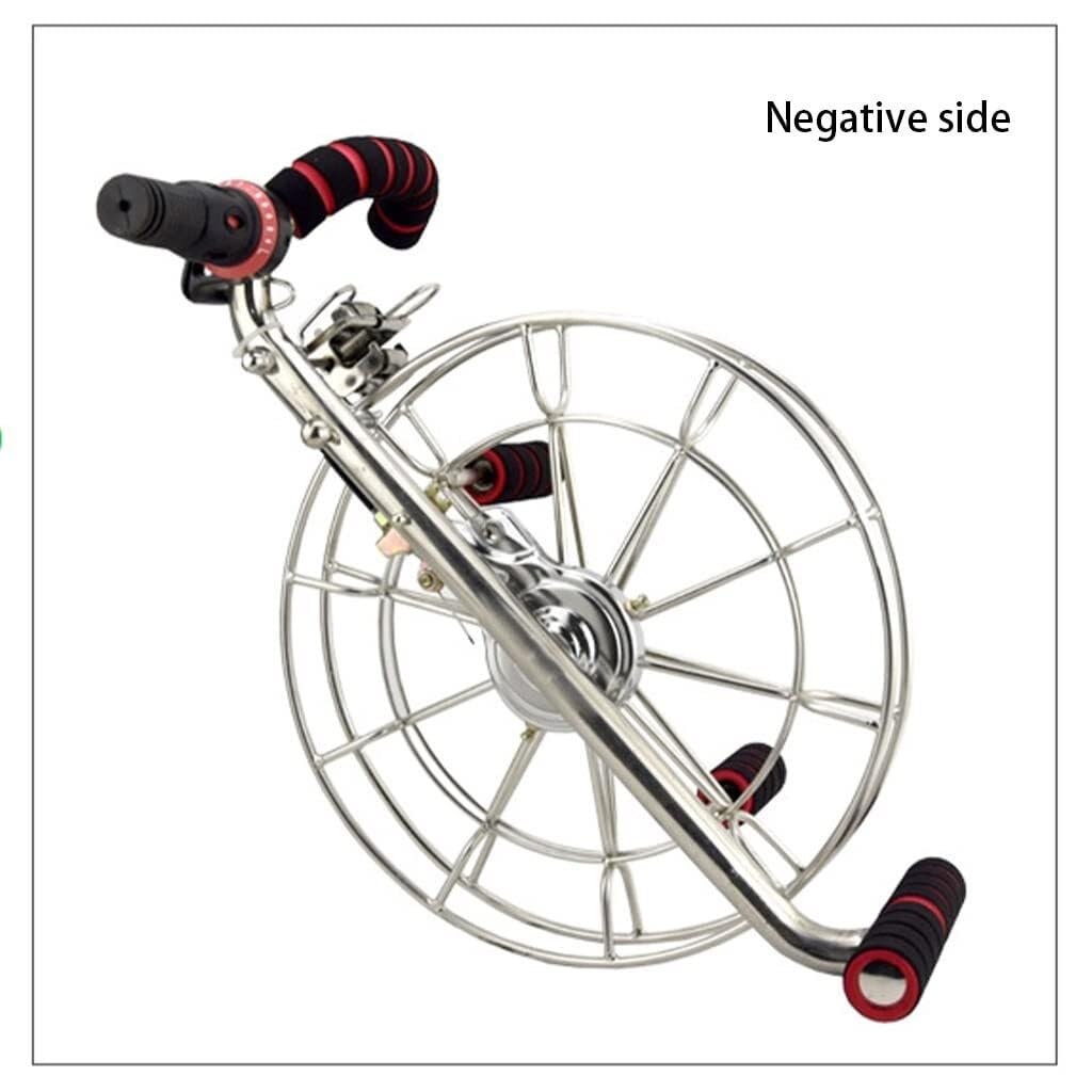 Bobinador de cometa de acero inoxidable plateado 28 cm para adultos