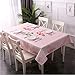 Produktbild QNMDC Hauptbanketttischdekoration, Tischdecke Mit Rosa Flamingodruck, Wasserfeste Polyester-Staubschutzhülle Für Den Hausgebrauch 130x220cm