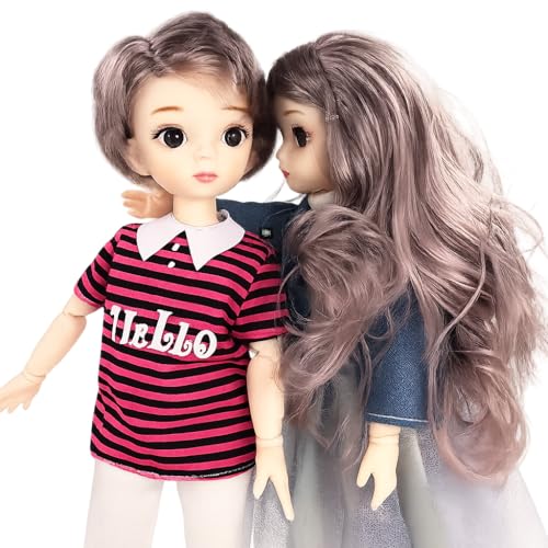 Image of DSR 30 CM Fashion Doll Pair for Kids | Boy & Girl Dolls with Movable Joints | Plastic Toy (Boy & Girl Doll Set)