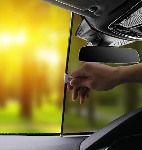 Amazon サンバイザー 車 フロント ローラータイプ カーシェード ロール 取り付けが簡単 サンシェード 車 フロント 車用サンシェード ロール式 座席の乗客のためのプライベートスペースを作成します 車用サンシェード 車窓日よけ 45 125cm カーテン 車 バイク