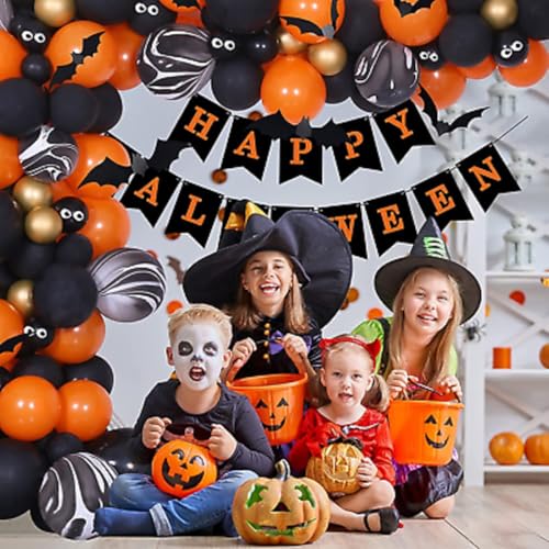 Image of FancyDressWale Happy Halloween Decorations Set,party props, Pumpkin Banners, Character Cutouts, 34 Pieces (Style-3)