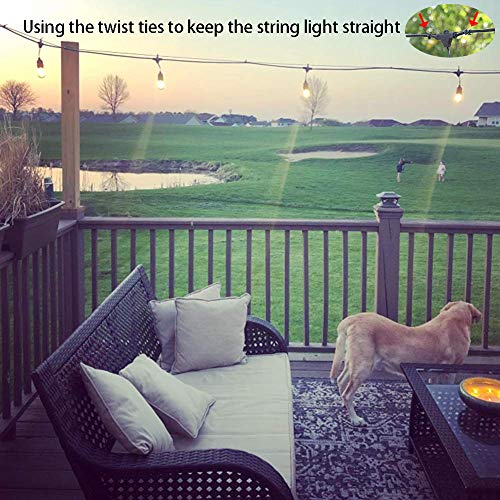 Ancectree String Light Hanging Kit，Guide Wire For Outdoor String Lights ,Vinyl Coated Wire Rope Wire Cable Outdoor Light Guide Wire,Include 182Fts 304 Stainless Steel Wire Cable, Turnbuckle And Hooks #TOP6