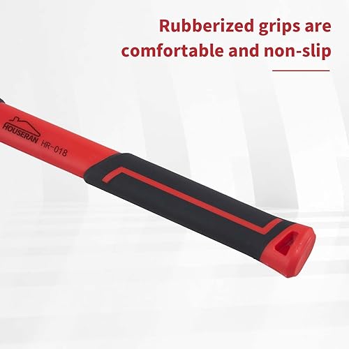 Miniatura 4 de Mazo de goma, martillo de mazo de goma HOUSERAN con gancho, martillo de goma de 20 onzas con cabeza de goma sólida y agarre suave antideslizante,