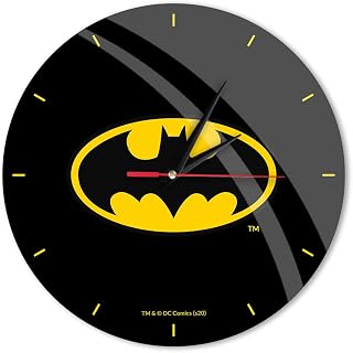Original and Officially Licensed DC Wall Clock with Shiny Matte Silent Unique Design, Lacquered Metal Hands, 30.5 cm (12 ")