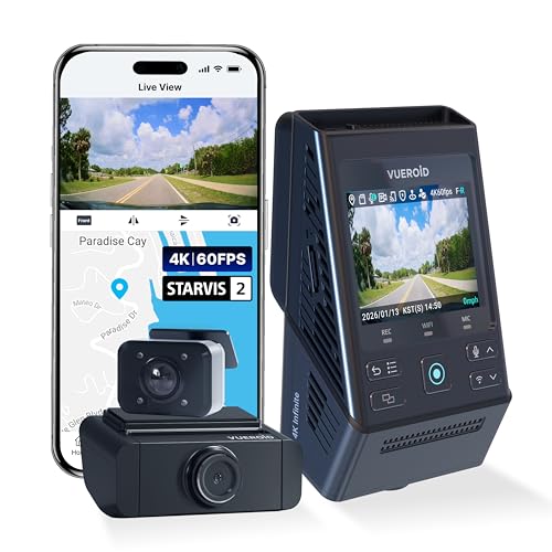 Image of S1 4K Infinite 3 Channel Dash Cam Front and Inside Rear Car Camera, 4K, 2.5K Dashcam for Car, STARVIS 2, Night Vision, 24 /7 Recording, 5G WiFi GPS, Car Surveillance Camera, Gifts for Men Women