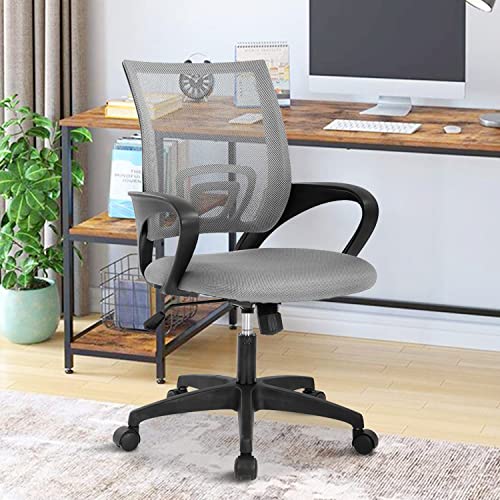 10 Best Office Chair under $100 for Heavy Person: Top Durable Picks 7 Desk Chair Ergonomic Office Chair Mesh Computer Chair with Wheels, Adjustable Mid Back Office Chairs for Heavy People Executive Rolling Swivel Computer Chair Kids Desk Chair, Grey