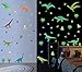 KAIRNE 86 Stück Dinosaurier Wandsticker Kinder,Wandtattoo Kinderzimmer Junge,Tier Leuchtend Wandaufkleber,Dino Leuchtsticker für Jungen Schlafzimmer Geschenke,Dinosaurier Wanddeko Babyzimmer