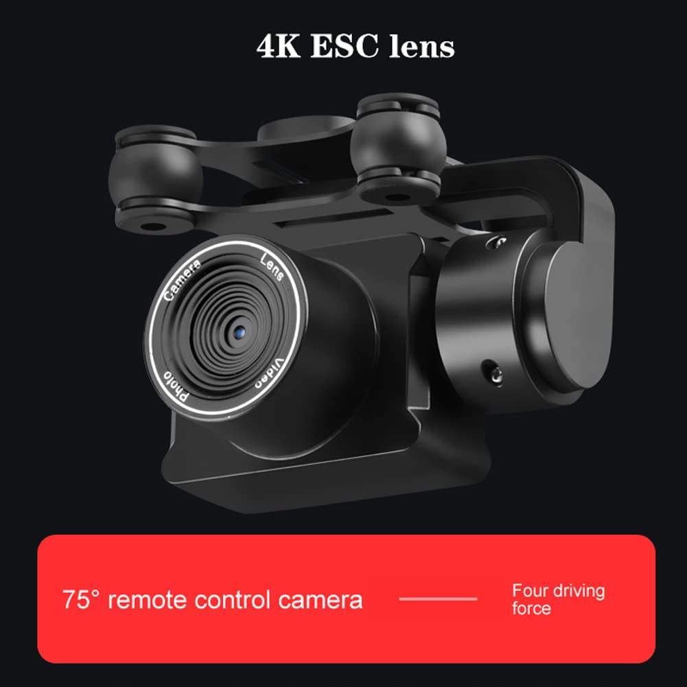 Drone RC con videocamera ESC 4K, droni Pieghevoli per Adulti o Principianti, giroscopio a Sei Vie, Durata della Batteria di 75 Minuti, Funzione di Altezza Fissa, decollo con Un Tasto, atterr