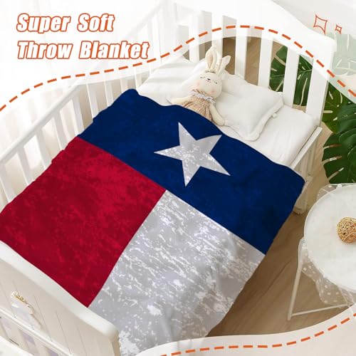 Image of YeeJu Patriotic Throw Blanket for Kids Small 4th of July Memorial Day Fourth of July Blanket for Boys Girls Child Baby Couch Bed Red White Blue Blankets Stars Texas Veteran Day Blanket 40x50