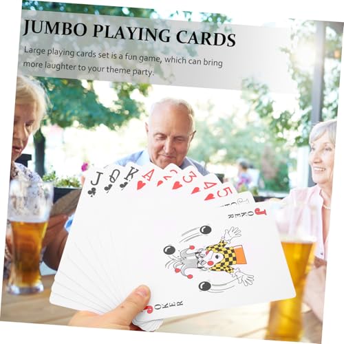 CLISPEED Spielkarten Groß Riesen Jumbo Poker Karten Für Party Zuhause Mottoparty Dekorationen – Bild 7