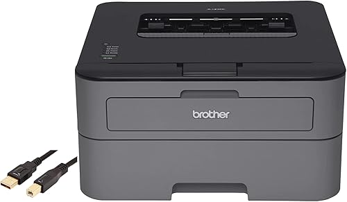 Brother Impresora láser monocromática compacta serie 2300, 250 hojas, imprime hasta 27 ppm, impresión dúplex automática, lista para reabastecimiento