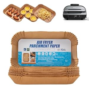 Air Fryer Liners For Ninja Foodi XL Smart FG551 6-in-1 Indoor Grill,100PCS Rectangular Air Fryer Disposable Paper Liner, Parchment Paper Liners for Ninja Smart Xl Air Fryer
