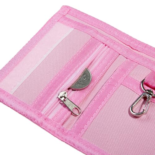 Image of Kids Wallet for Boys Girls Teens Trifold, Canvas Toddler Wallet for Boys, Cute Zipper Wallets Youth with Coin Pocket Card Holders, Novelty Wallets for Childrens Birthday Gifts, Bling Style, 0.4