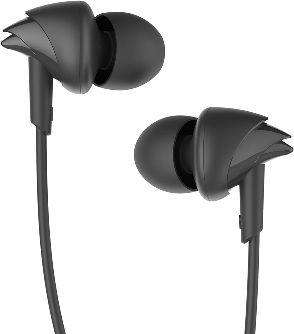 boAt BassHeads 100 in-Ear Wired Headphones with Mic (Black), One Size boAt BassHeads 100 in-Ear Wired Headphones with Mic (Black), One Size