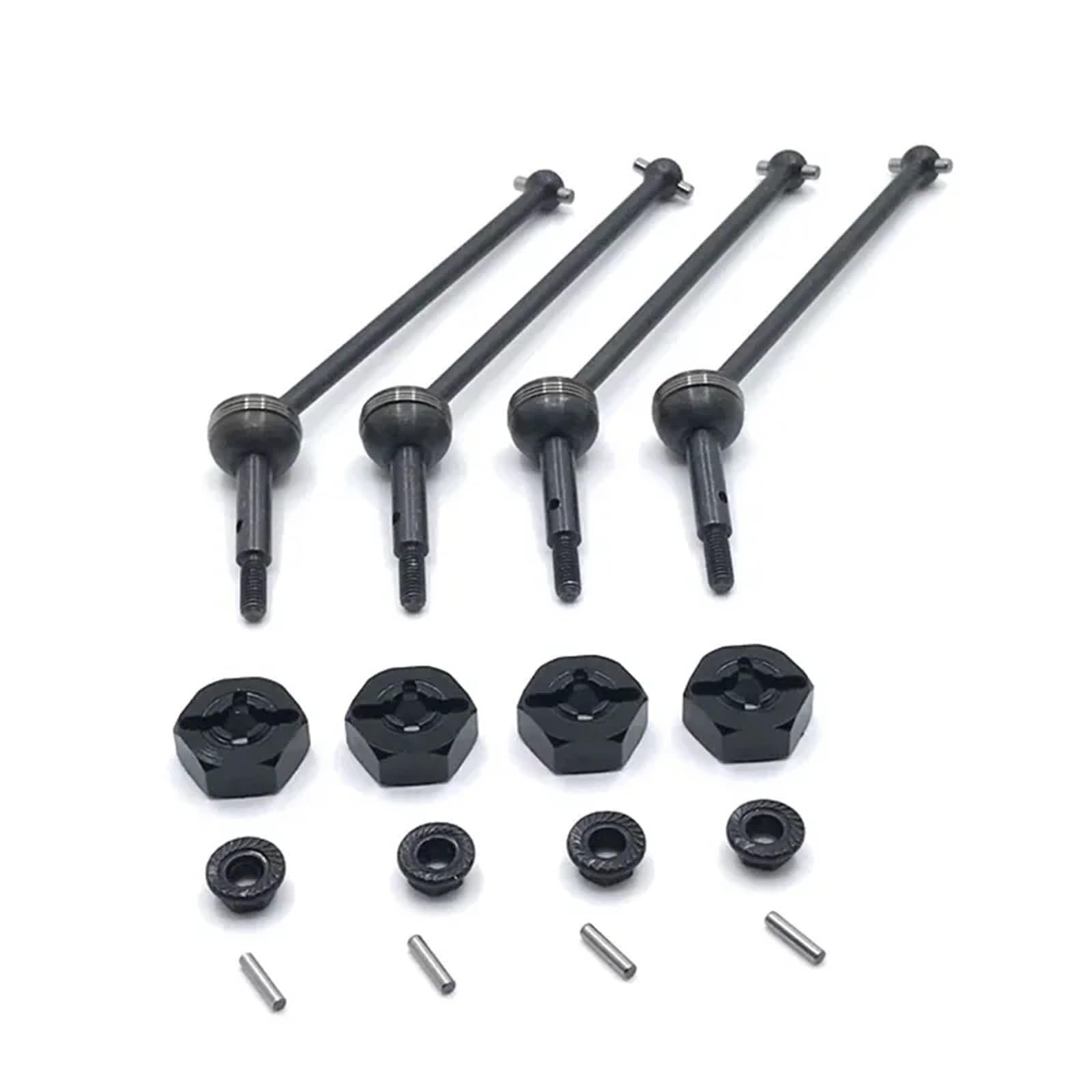 Für Wltoys 144001 144002 144010 124007 124016 124019 124018 4 Stücke Metall Antriebswelle Und Rad Hex Adapter RC Auto Upgrade Teile RC Autoteile Zubehör