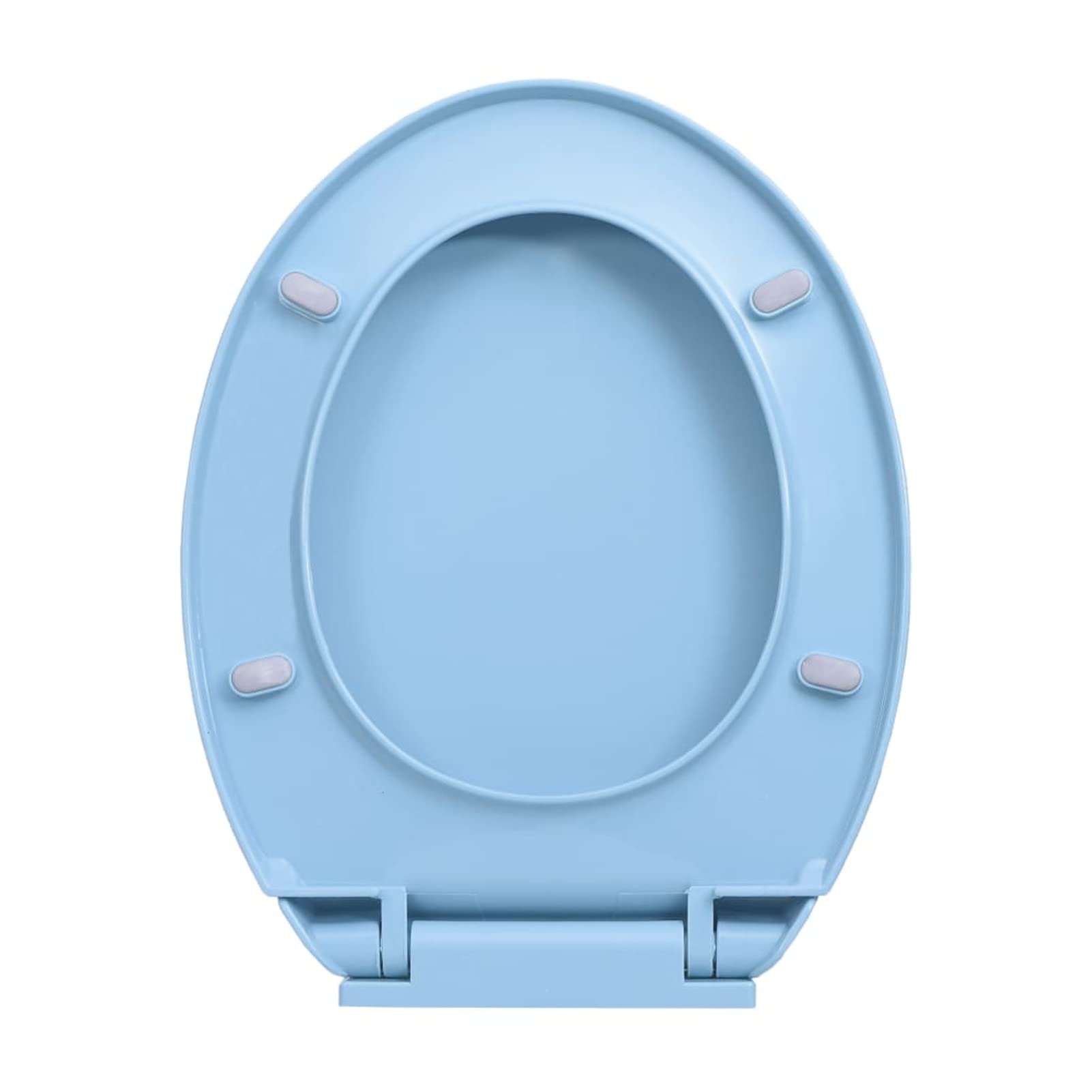 Tapa de váter con cierre suave desenganche rápido, JUNZAI Tapa Wc, Tapa De Inodoro, Asiento Wc, Tapadera Wc, Tapa Water, Recambios Inodoro, ovalada azul