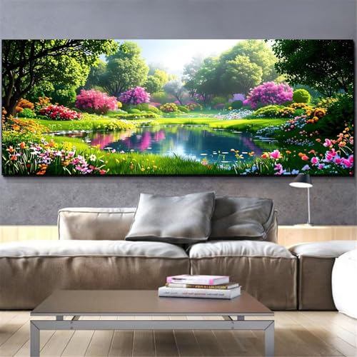 Diamond Painting Grand Format Fleur 100x200cm pour Broderie Diamant Kit Complet Adulte