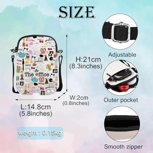 MEIKIUP Funny Crossbody Bag Office Fans Gift TV Show Merchandise Shoulder Bag Theme Bags4