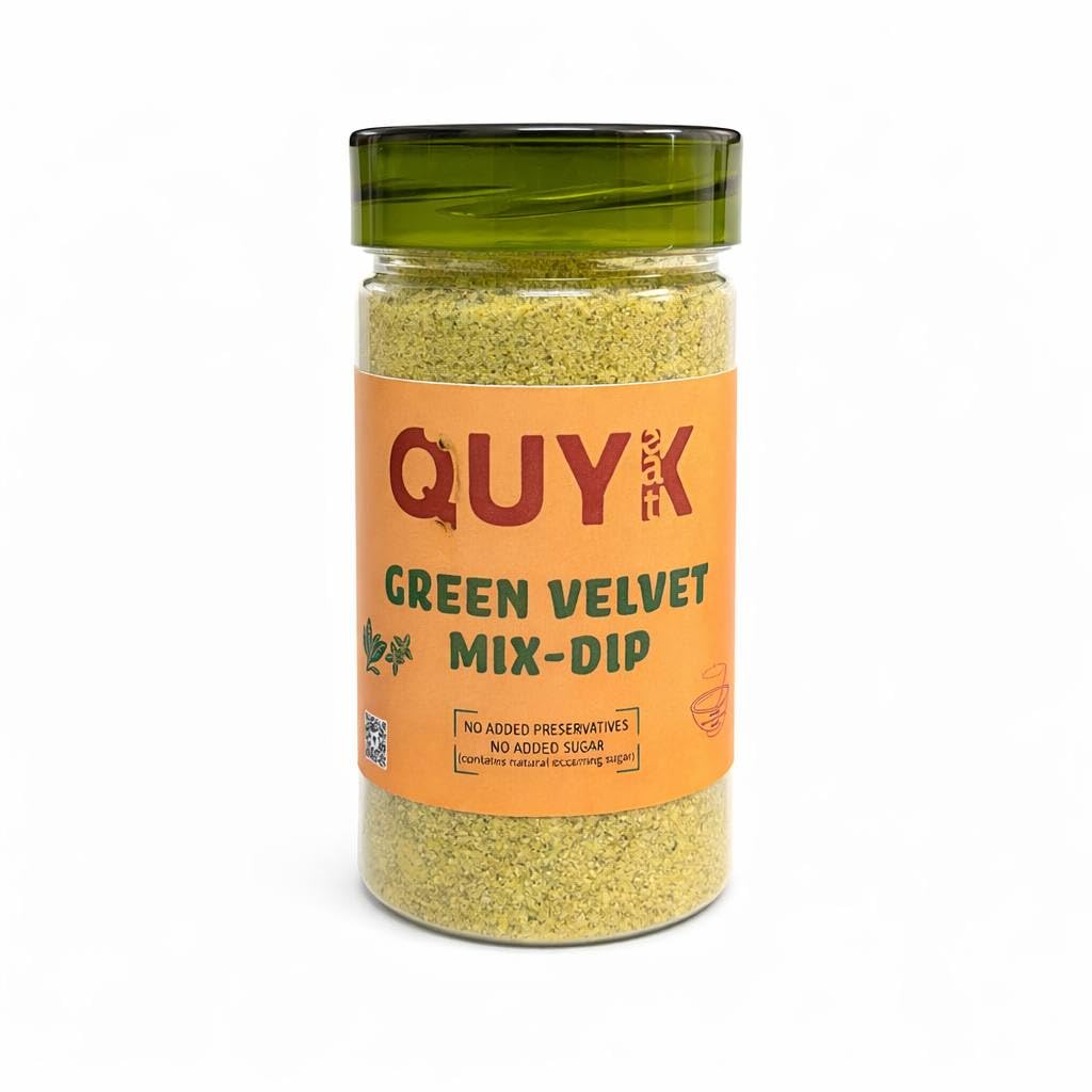 QUYKeat Green Velvet Dip Mix Powder | Spinach & Basil Blend | Customisable Dip & Spread Base | No Added Preservatives or Sugar | 70g-image-45