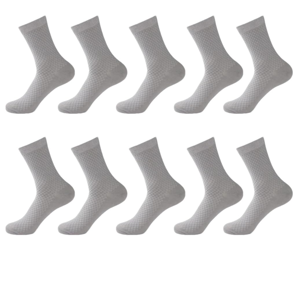Dninmim 10Pairs Casual Fibra Uomini Calzini Affari Traspirante Calzini Uomini Lungo Grande Formato Calzino